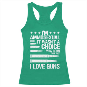 Funny Im Ammosexual Racerback Tank Top American Freedom Second Amendment