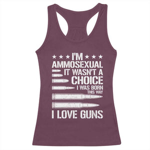 Funny Im Ammosexual Racerback Tank Top American Freedom Second Amendment
