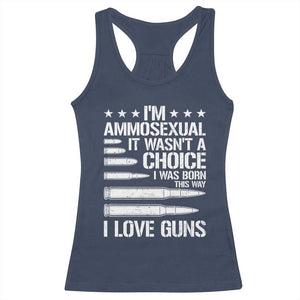 Funny Im Ammosexual Racerback Tank Top American Freedom Second Amendment