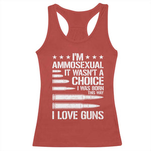 Funny Im Ammosexual Racerback Tank Top American Freedom Second Amendment