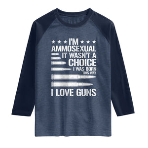 Funny Im Ammosexual Raglan Shirt American Freedom Second Amendment