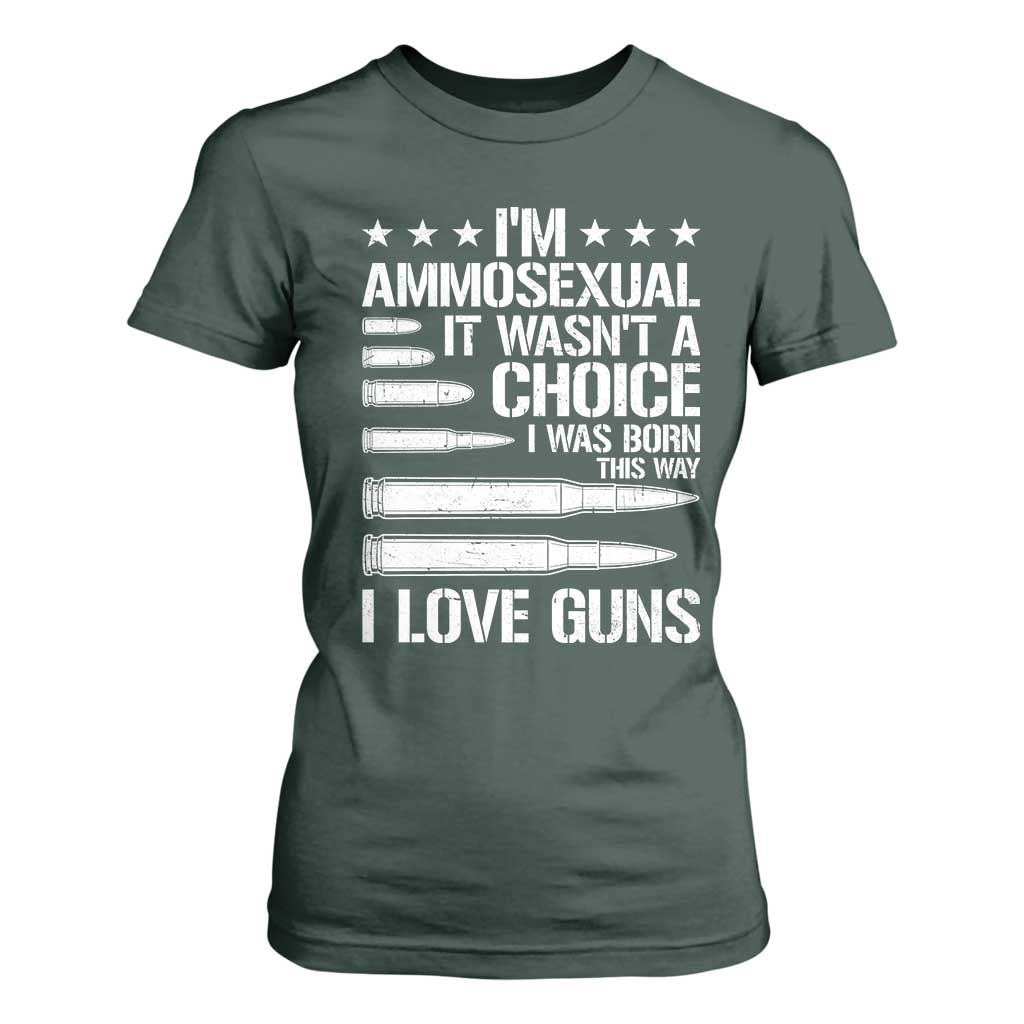 Funny Im Ammosexual T Shirt For Women American Freedom Second Amendment