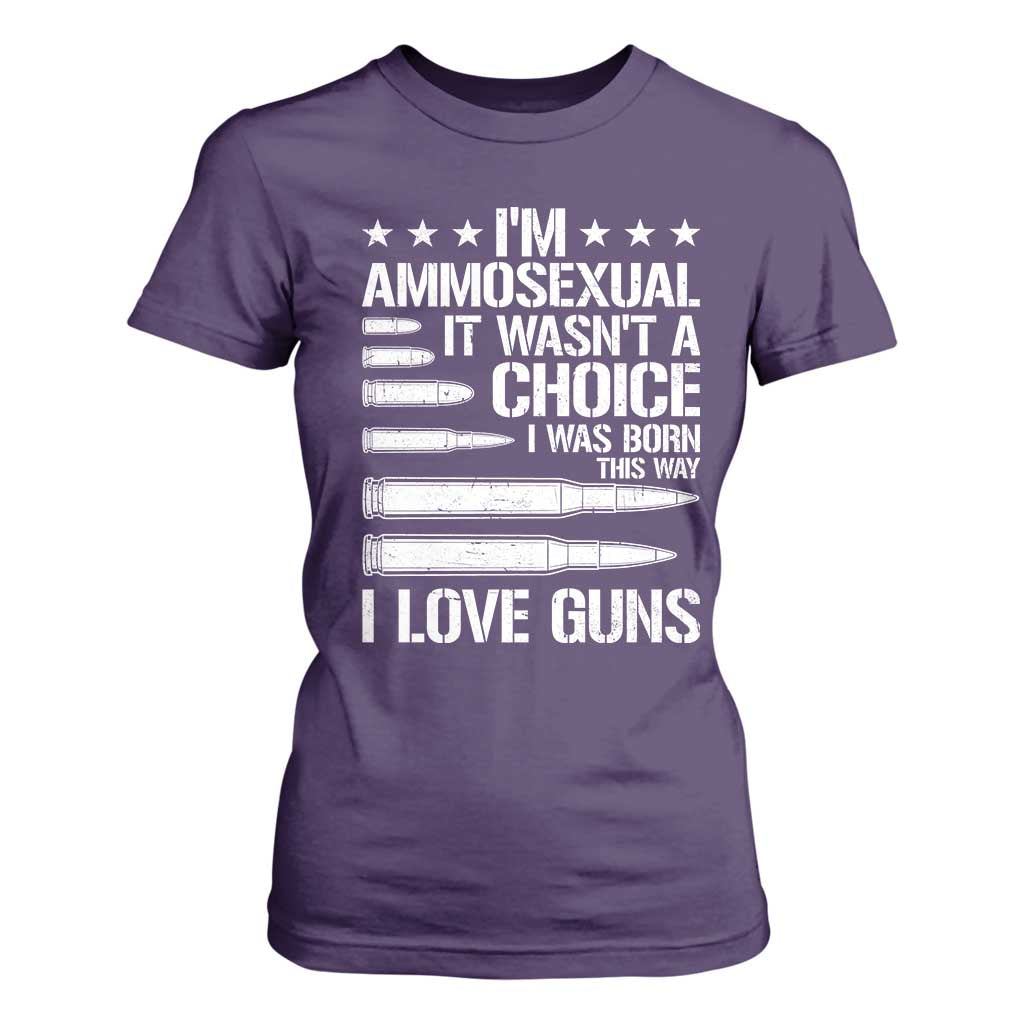 Funny Im Ammosexual T Shirt For Women American Freedom Second Amendment