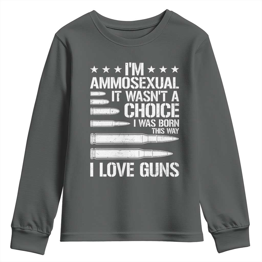 Funny Im Ammosexual Youth Sweatshirt American Freedom Second Amendment