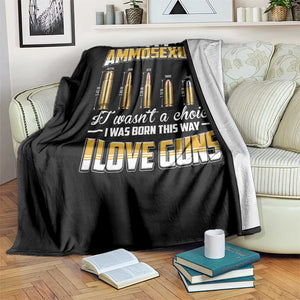 Funny Im Ammosexual Throw Blanket Second Amendment Patriotic Freedom Graphic