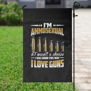 Funny Im Ammosexual Garden Flag Second Amendment Patriotic Freedom Graphic