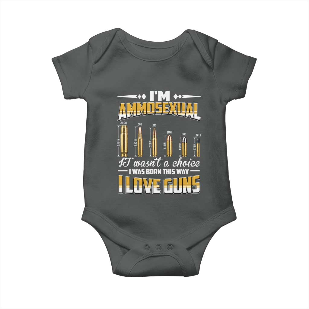 Funny Im Ammosexual Baby Onesie Second Amendment Patriotic Freedom Graphic