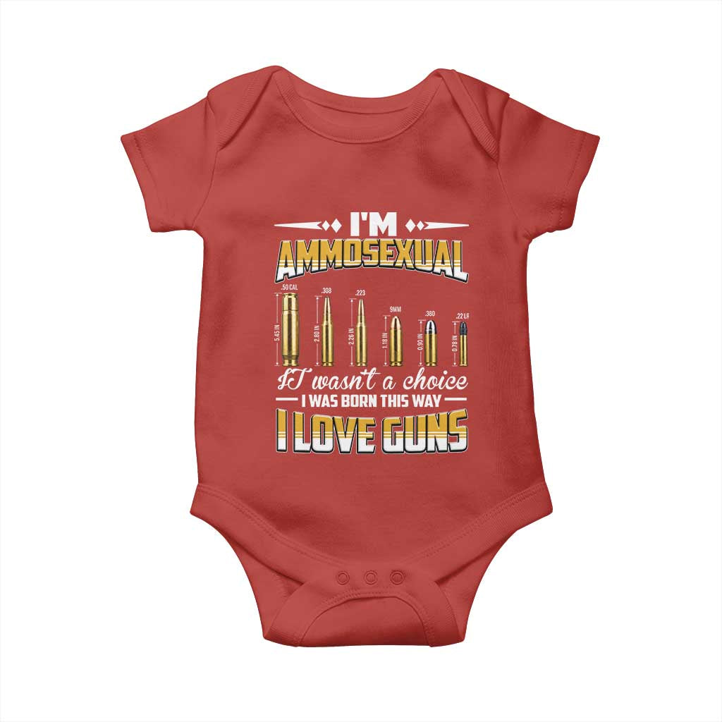 Funny Im Ammosexual Baby Onesie Second Amendment Patriotic Freedom Graphic