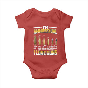 Funny Im Ammosexual Baby Onesie Second Amendment Patriotic Freedom Graphic