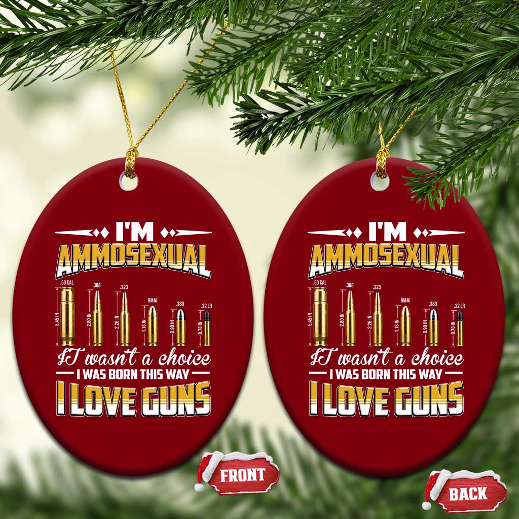 Funny Im Ammosexual Ceramic Ornament Second Amendment Patriotic Freedom Graphic