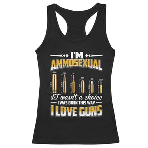 Funny Im Ammosexual Racerback Tank Top Second Amendment Patriotic Freedom Graphic