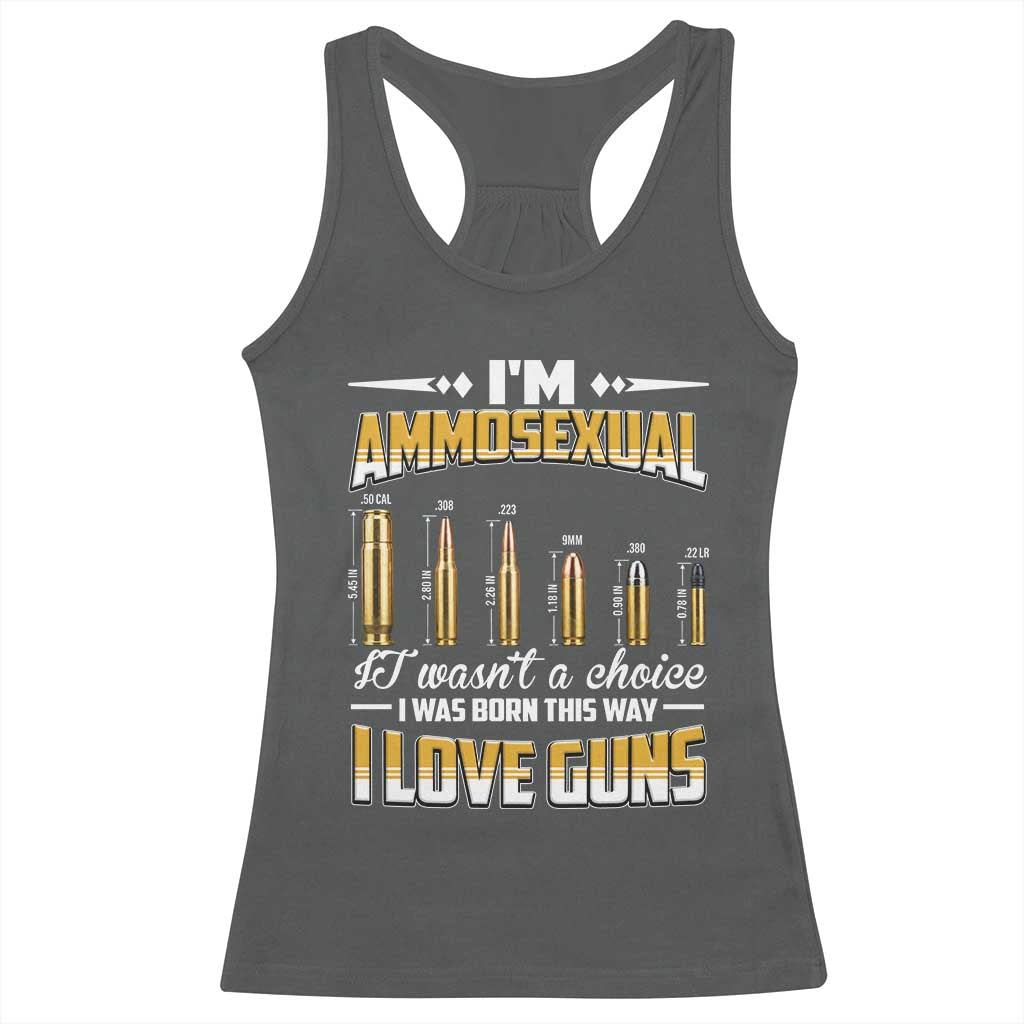 Funny Im Ammosexual Racerback Tank Top Second Amendment Patriotic Freedom Graphic
