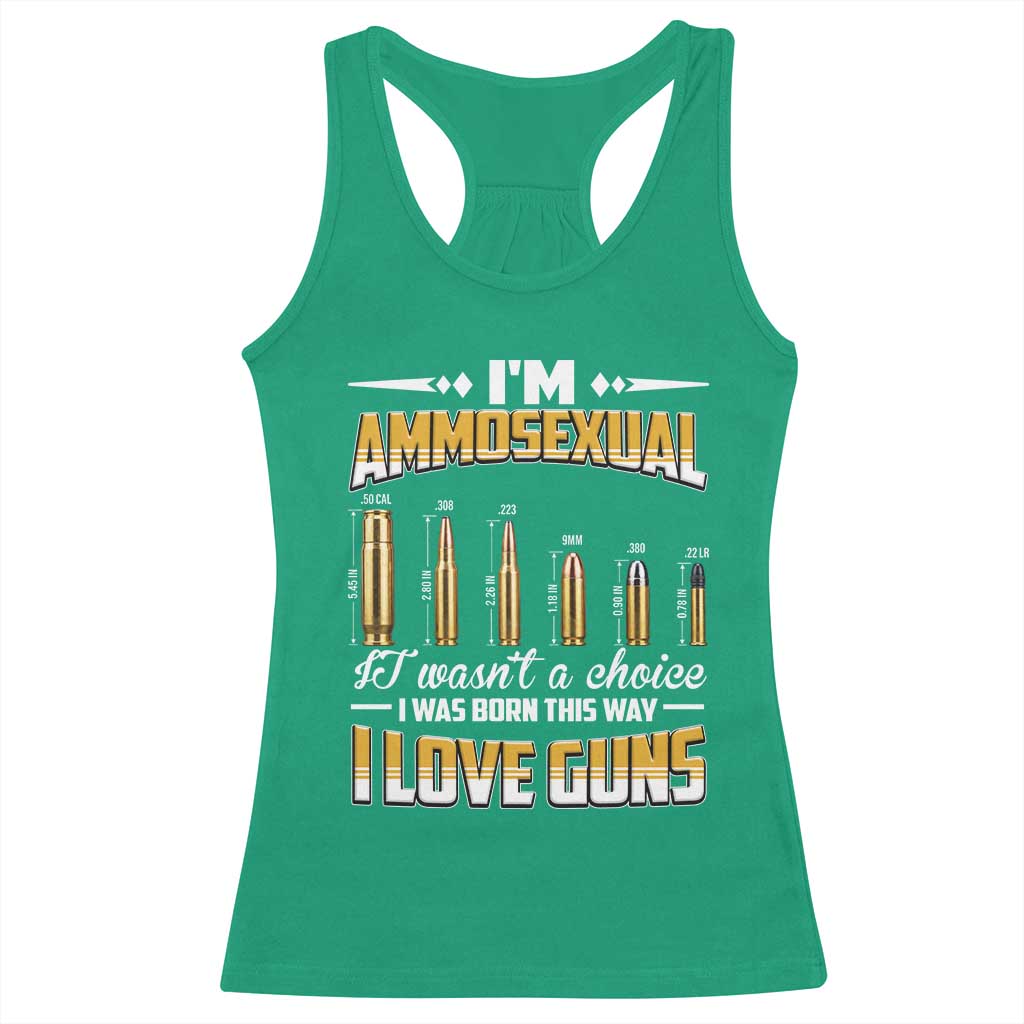 Funny Im Ammosexual Racerback Tank Top Second Amendment Patriotic Freedom Graphic