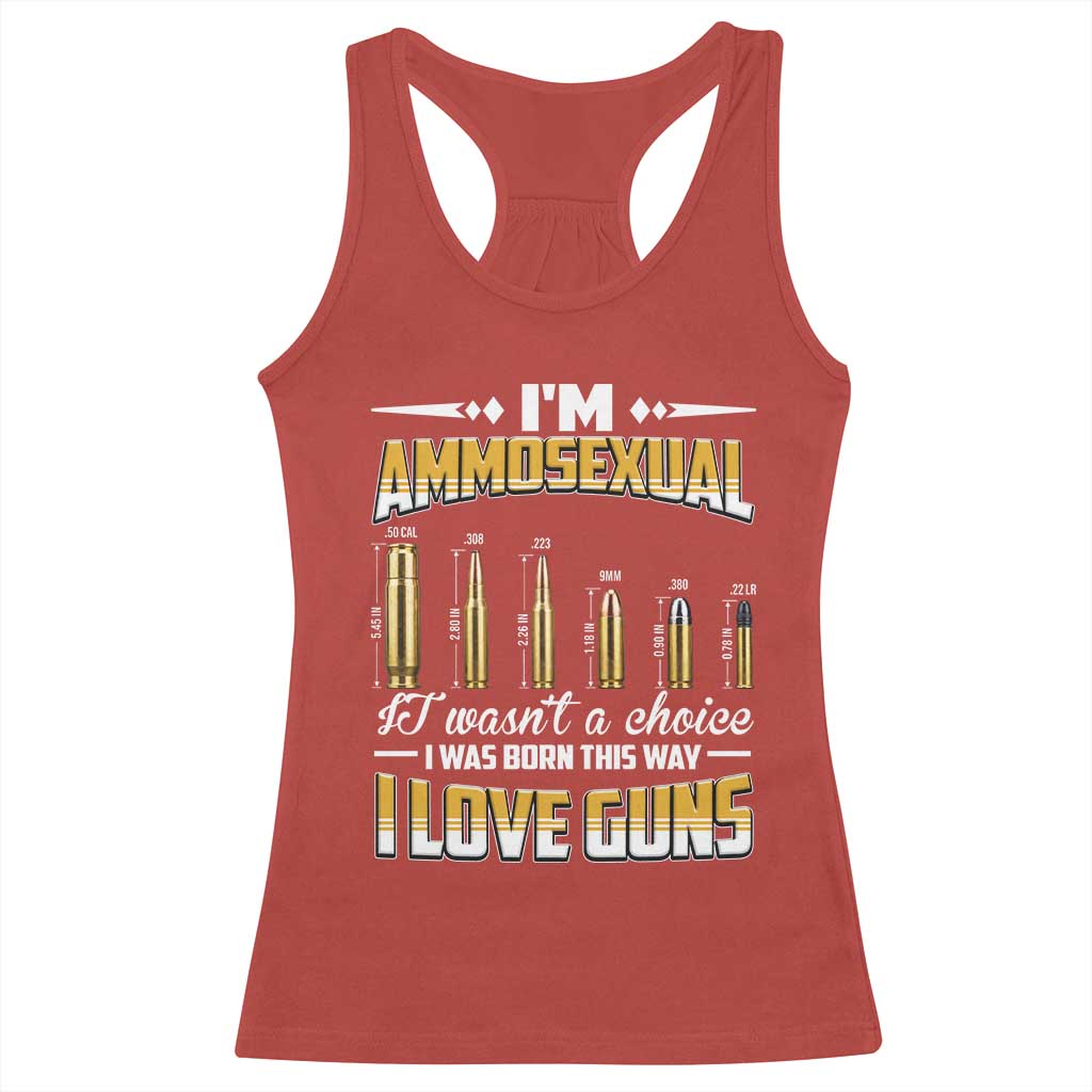 Funny Im Ammosexual Racerback Tank Top Second Amendment Patriotic Freedom Graphic