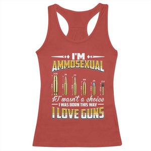 Funny Im Ammosexual Racerback Tank Top Second Amendment Patriotic Freedom Graphic