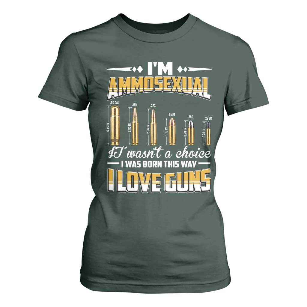 Funny Im Ammosexual T Shirt For Women Second Amendment Patriotic Freedom Graphic