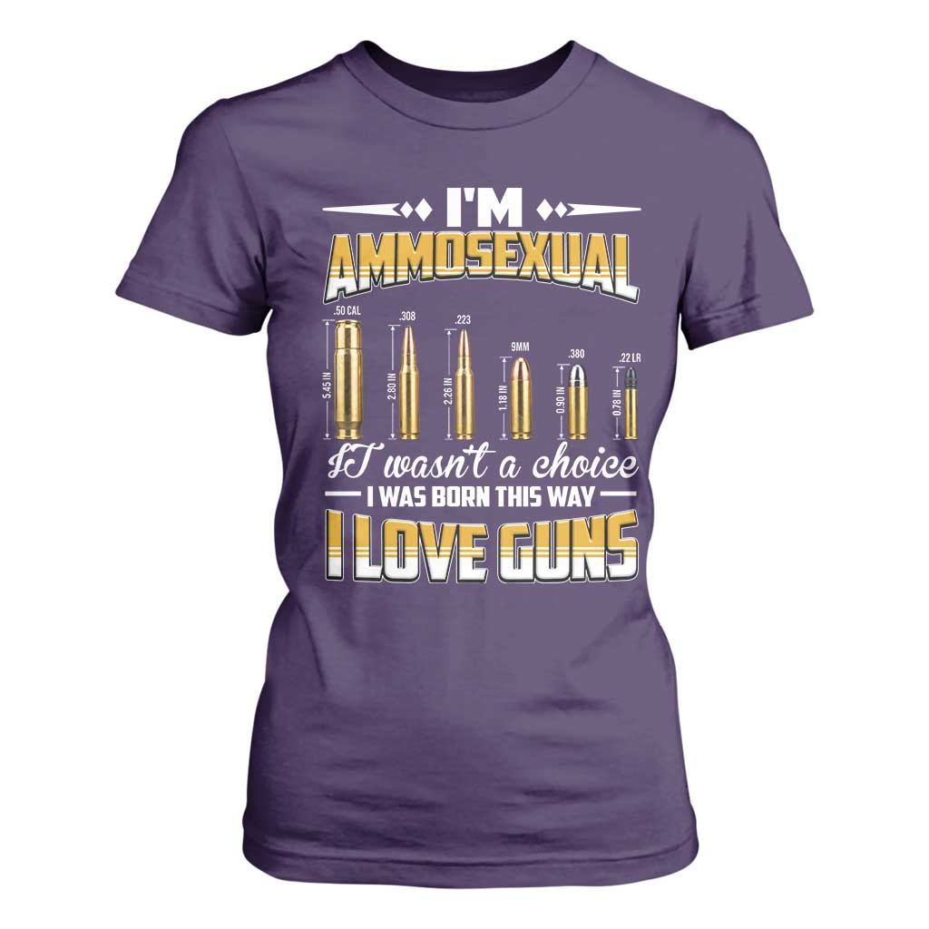 Funny Im Ammosexual T Shirt For Women Second Amendment Patriotic Freedom Graphic