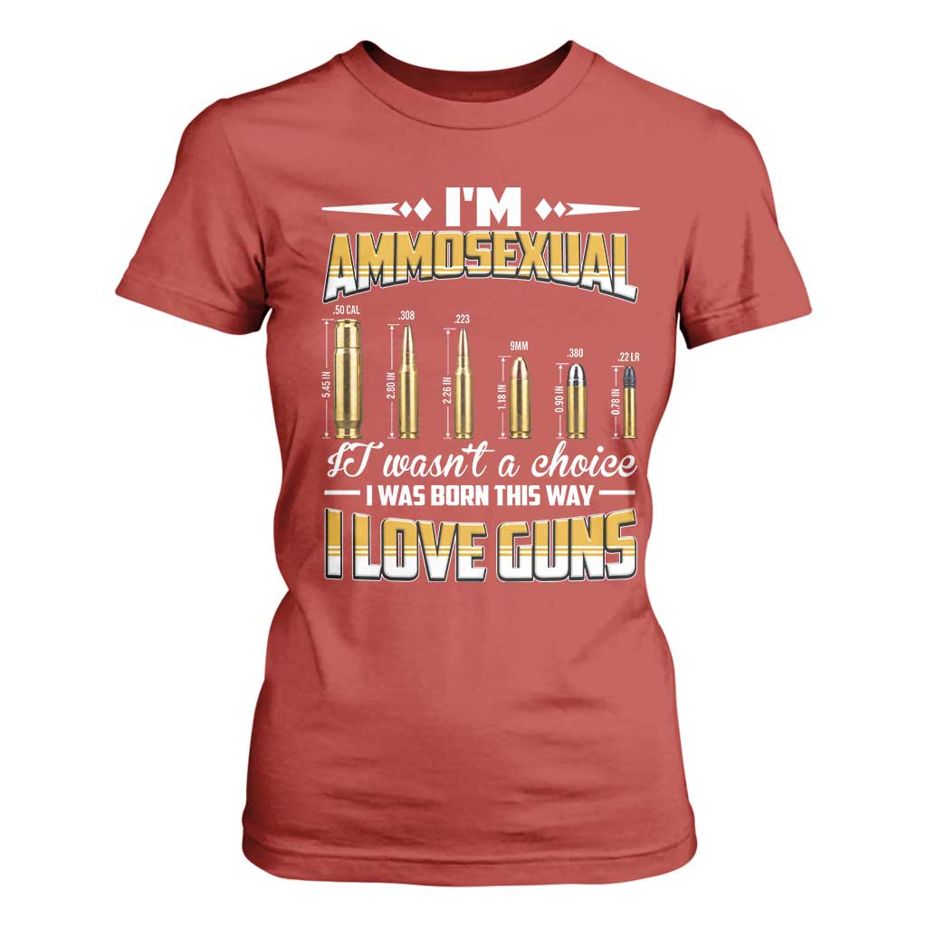 Funny Im Ammosexual T Shirt For Women Second Amendment Patriotic Freedom Graphic
