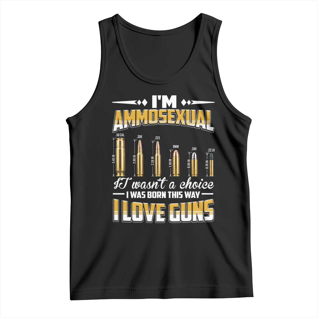 Funny Im Ammosexual Tank Top Second Amendment Patriotic Freedom Graphic