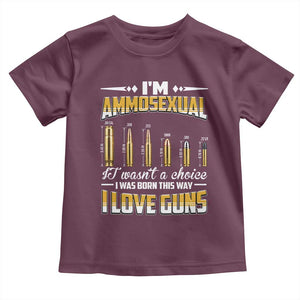 Funny Im Ammosexual Toddler T Shirt Second Amendment Patriotic Freedom Graphic