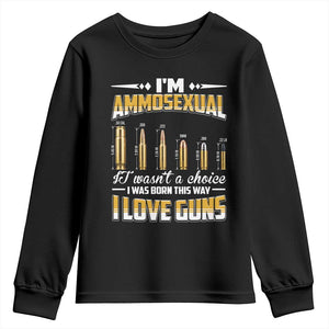 Funny Im Ammosexual Youth Sweatshirt Second Amendment Patriotic Freedom Graphic