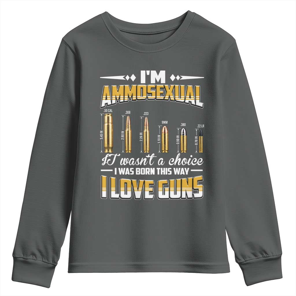 Funny Im Ammosexual Youth Sweatshirt Second Amendment Patriotic Freedom Graphic
