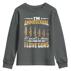 Funny Im Ammosexual Youth Sweatshirt Second Amendment Patriotic Freedom Graphic
