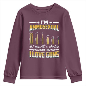 Funny Im Ammosexual Youth Sweatshirt Second Amendment Patriotic Freedom Graphic