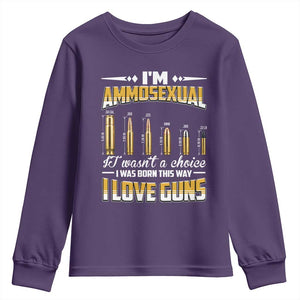 Funny Im Ammosexual Youth Sweatshirt Second Amendment Patriotic Freedom Graphic