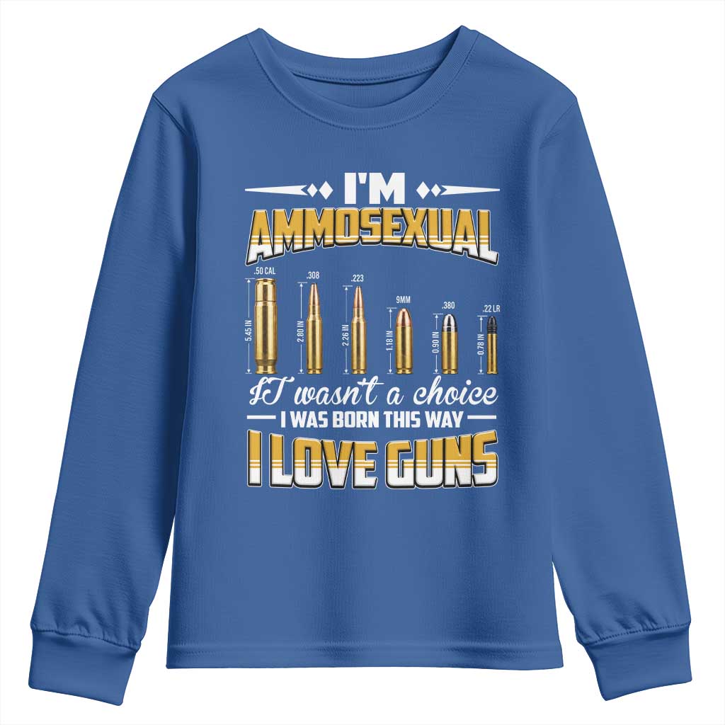 Funny Im Ammosexual Youth Sweatshirt Second Amendment Patriotic Freedom Graphic