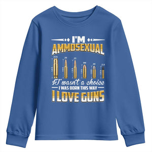 Funny Im Ammosexual Youth Sweatshirt Second Amendment Patriotic Freedom Graphic