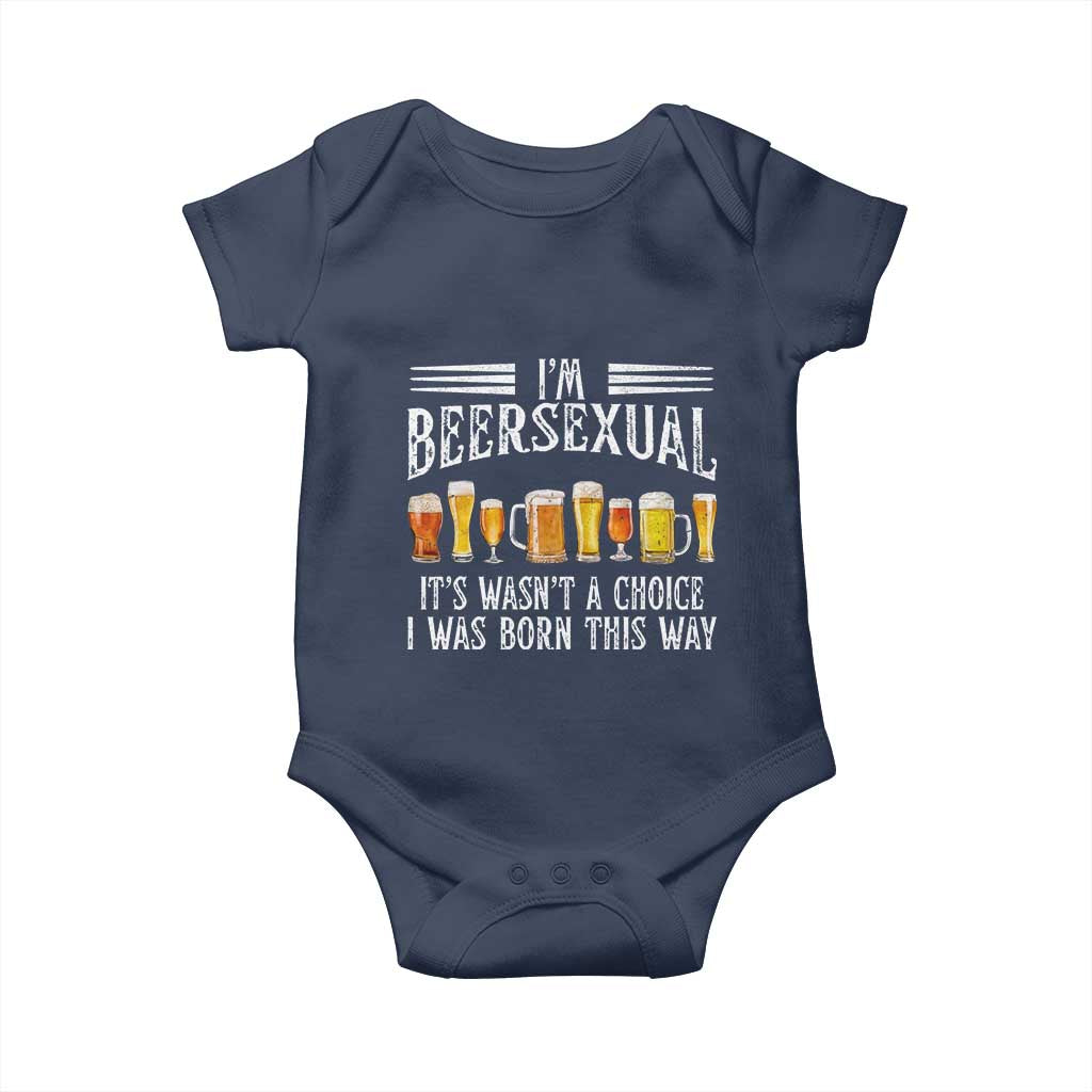 Funny Im Beersexual Baby Onesie Born This Way Beer Lover Graphic