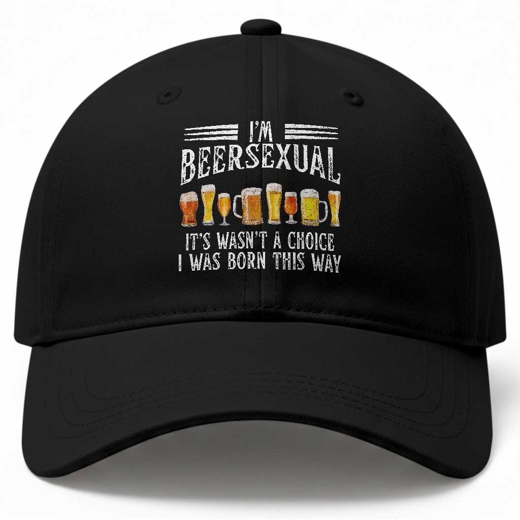Funny Im Beersexual Baseball Cap Born This Way Beer Lover Graphic TS12 Print Your Wear