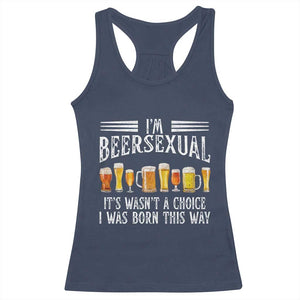 Funny Im Beersexual Racerback Tank Top Born This Way Beer Lover Graphic