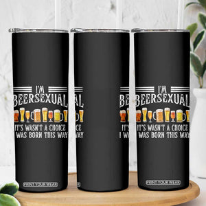 Funny Im Beersexual Skinny Tumbler Born This Way Beer Lover Graphic