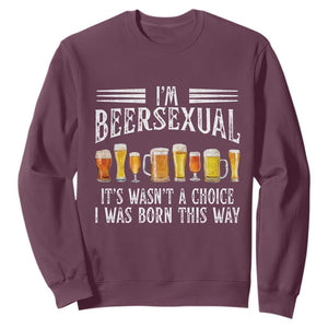 Funny Im Beersexual Sweatshirt Born This Way Beer Lover Graphic