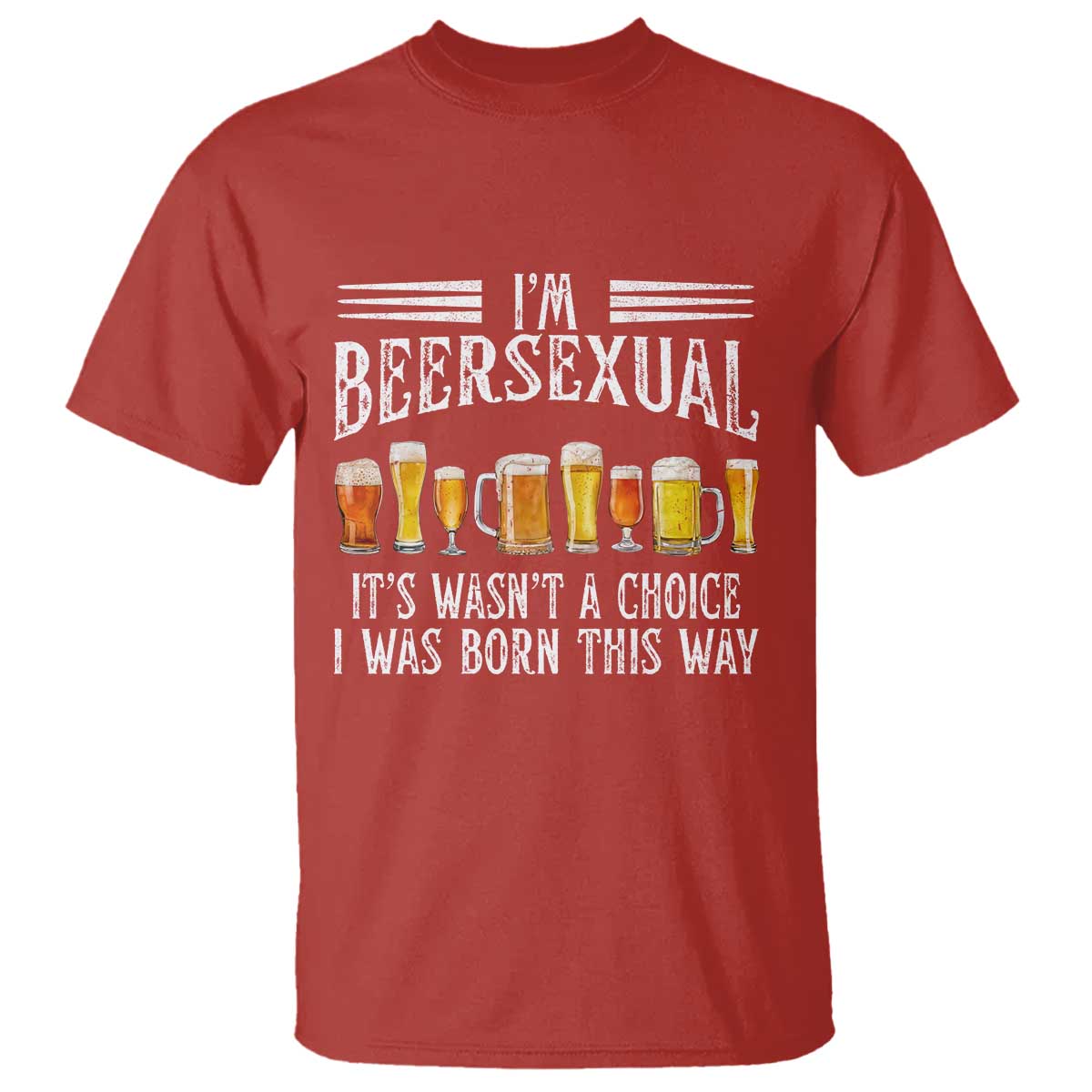 Funny Im Beersexual T Shirt Born This Way Beer Lover Graphic