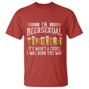 Funny Im Beersexual T Shirt Born This Way Beer Lover Graphic