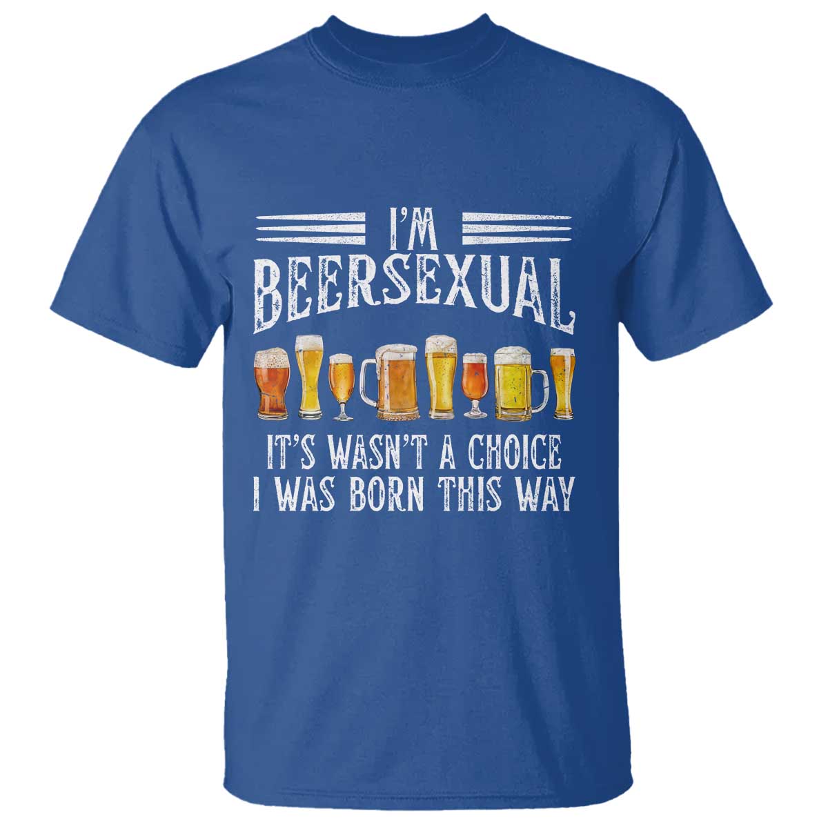 Funny Im Beersexual T Shirt Born This Way Beer Lover Graphic