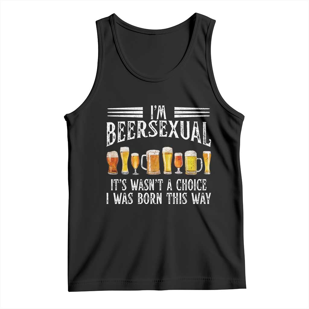 Funny Im Beersexual Tank Top Born This Way Beer Lover Graphic