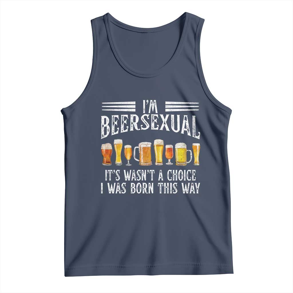 Funny Im Beersexual Tank Top Born This Way Beer Lover Graphic