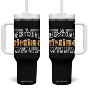 Funny Im Beersexual Tumbler With Handle Born This Way Beer Lover Graphic