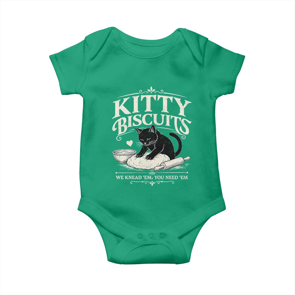 Kitty Biscuits We Knead Em You Need Em Baby Onesie Funny Black Cat Making Biscuits Baking