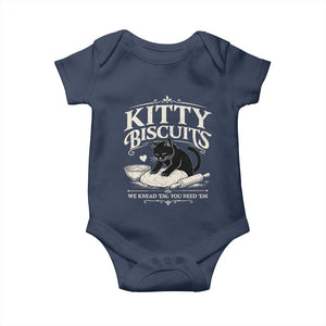 Kitty Biscuits We Knead Em You Need Em Baby Onesie Funny Black Cat Making Biscuits Baking