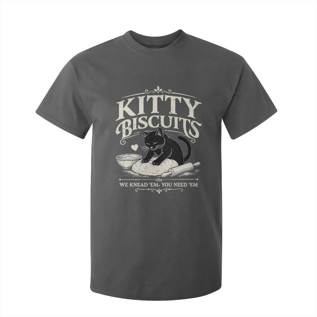Kitty Biscuits We Knead Em You Need Em T Shirt For Kid Funny Black Cat Making Biscuits Baking
