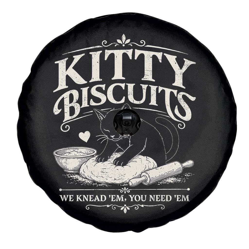 Kitty Biscuits We Knead Em You Need Em Spare Tire Cover Funny Black Cat Making Biscuits Baking
