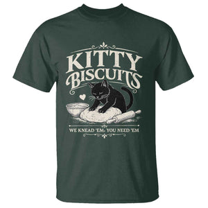 Kitty Biscuits We Knead Em You Need Em T Shirt Funny Black Cat Making Biscuits Baking