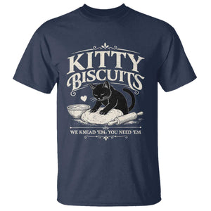 Kitty Biscuits We Knead Em You Need Em T Shirt Funny Black Cat Making Biscuits Baking