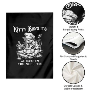 Funny Kitty Biscuits Bakery Garden Flag We Knead Em You Need Em