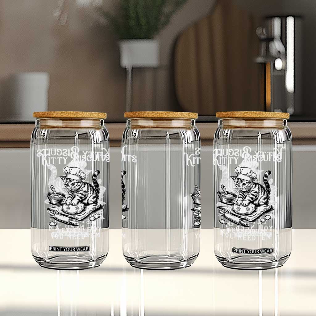 Funny Kitty Biscuits Bakery Glass Can We Knead Em You Need Em